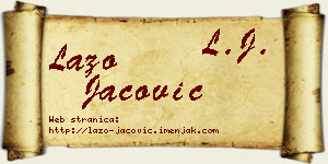 Lazo Jačović vizit kartica